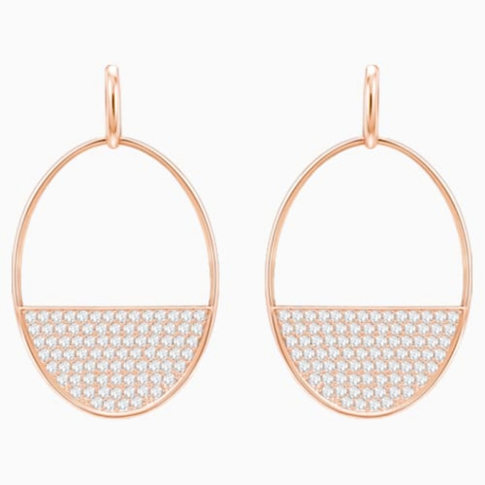 Authentic Swarovski crystal rose gold earrings - Picture 1 of 5